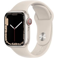 Смарт-годинник Apple Watch Series 7 GPS + Cellular 41mm Starlight Aluminum Case With Starlight Sport Band (MKH83)