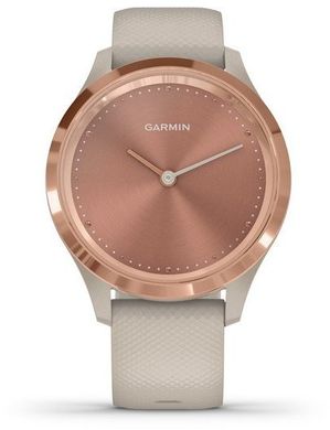 Смарт-часы Garmin Vivomove 3s Rose Gold Stainless Steel Bezel w. Light Sand and Silicone B. (010-02238-02)