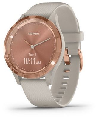 Смарт-часы Garmin Vivomove 3s Rose Gold Stainless Steel Bezel w. Light Sand and Silicone B. (010-02238-02)