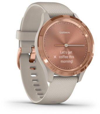 Смарт-часы Garmin Vivomove 3s Rose Gold Stainless Steel Bezel w. Light Sand and Silicone B. (010-02238-02)