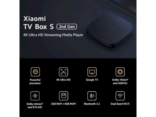 Стаціонарний медіаплеєр Xiaomi Mi TV Box S 2nd Gen (MDZ-28-AA)