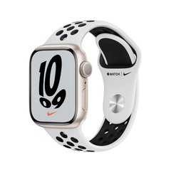 Смарт-годинник Apple Watch Nike Series 7 GPS 41mm Starlight Aluminum Case w. Pure Platinum/Black Nik