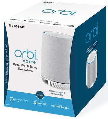 Повторювач Wi-Fi Netgear Orbi Voice Smart Speaker & WiFi Mesh Extender (RBS40V-200EUS)