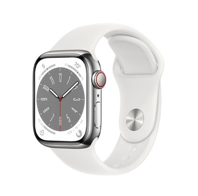 Смарт-часы Apple Watch Series 8 GPS 41mm Starlight Aluminum Case with Starlight Sport Band (MNP63, MNU93)