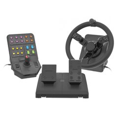 Комплект (руль, педали), приборная панель Logitech G Heavy Equipment Bundle Farm Sim Controller (945-000062)