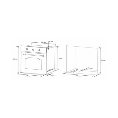 Духова шафа електрична Eleyus Selena 6006 BL+RB