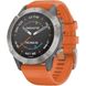 Спортивные часы Garmin Fenix 6 Pro Sapphire Titanium with Ember Orange Band (010-02158-14/15) - 4
