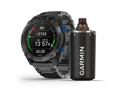 Спортивний годинник Garmin Descent Mk2i Bundle Titanium Carbon Grey w. Titanium Band w. Descent T1 (
