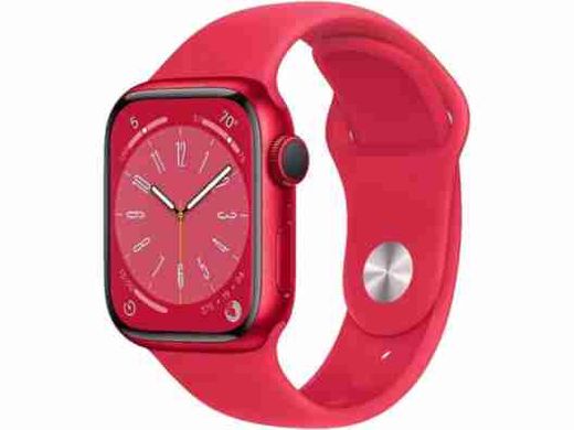 Смарт-годинник Apple Watch Series 8 GPS 45mm PRODUCT RED Aluminum Case w. PRODUCT RED S. Band - S/M (MNUR3)