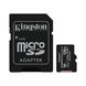 Карта памяти Kingston 128 GB microSDXC Class 10 UHS-I Canvas Select Plus + SD Adapter SDCS2/128GB - 1