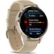 Смарт-годинник Garmin Venu 3S Soft Gold S. Steel Bezel w. French Gray Case and Leather Band (010-02785-55) - 2