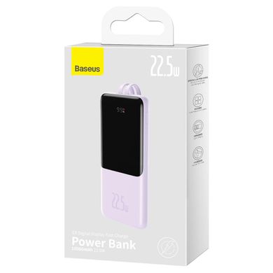 Зовнішній акумулятор (павербанк) Baseus Elf Digital Display Fast Charge Power Bank 10000mAh 22.5W Purple (PPJL010005)