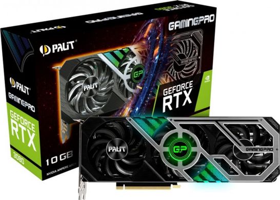 Відеокарта Palit GeForce RTX 3080 GamingPro V1 (NED3080019IA-132AA/LHR)