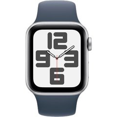 Смарт-часы Apple Watch SE 2 GPS 44mm Silver Aluminium Case with Storm Blue Sport Band S/M (MREC3)