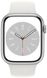Смарт-часы Apple Watch Series 8 GPS + Cellular 45mm Silver S. Steel Case w. White S. Band (MNKE3) - 1