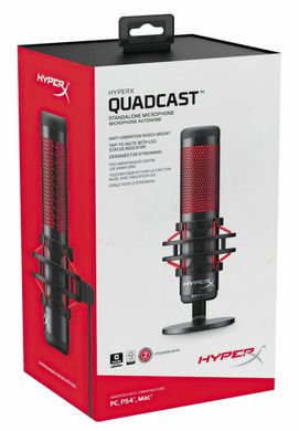 Мікрофон для ПК/ для стрімінгу, подкастів HyperX Quadcast (HX-MICQC-BK)