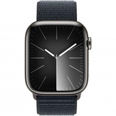 Смарт-часы Apple Watch Series 9 GPS + Cellular 45mm Graphite S. Steel Case w. Midnight S. Loop (MRQN3+MT593)