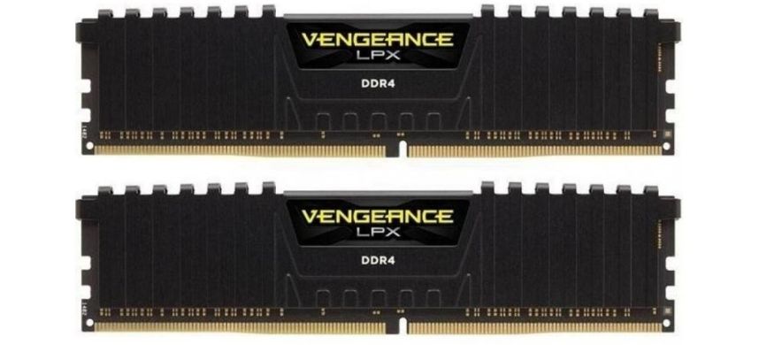 Пам'ять для настільних комп'ютерів Corsair 16 GB (2x8GB) DDR4 3200 MHz Vengeance LPX Black (CMK16GX4