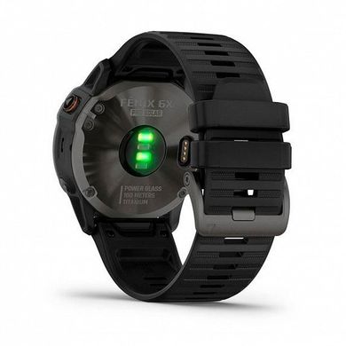 Спортивные часы Garmin Fenix ​​6X Pro Solar Titanium Carbon Grey DLC with Black Band (010-02157-21/26)