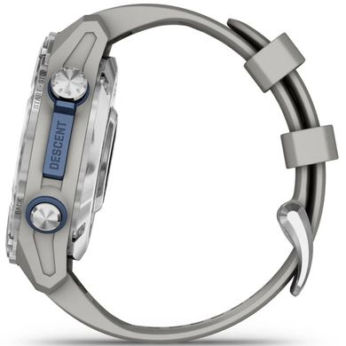 Смарт-часы Garmin Descent Mk3 43 mm Небольшой Steel with Fog Gray Silicone Band (010-02753-04/03)