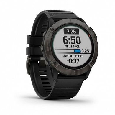 Спортивные часы Garmin Fenix ​​6X Pro Solar Titanium Carbon Grey DLC with Black Band (010-02157-21/26)