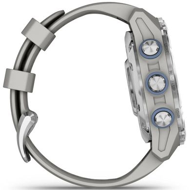 Смарт-часы Garmin Descent Mk3 43 mm Небольшой Steel with Fog Gray Silicone Band (010-02753-04/03)