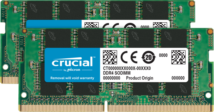 Пам'ять для ноутбука Crucial RAM 32GB Kit (2x16GB) DDR4 3200MHz CL22 (or 2933MHz or 2666MHz) CT2K16G