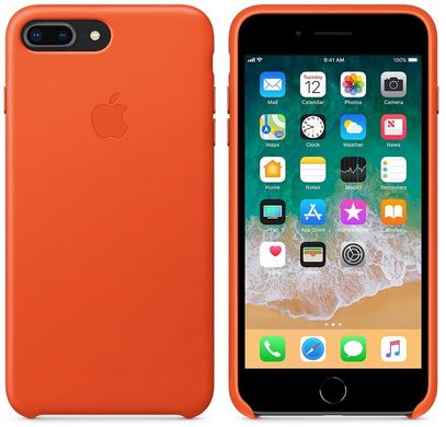 Чехол для смартфона Apple iPhone 8 Plus/7 Plus Leather Case Bright Orange (MRGD2)