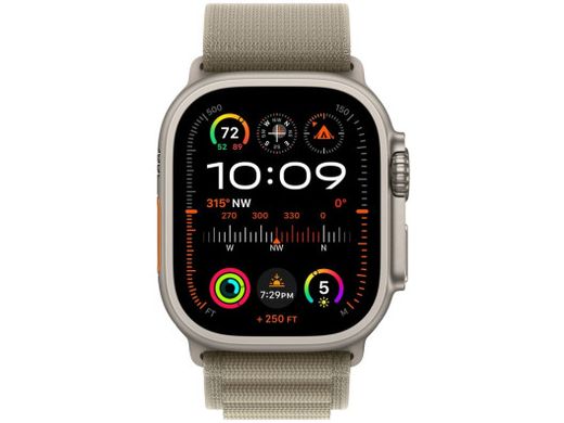 Смарт-годинник Apple Watch Ultra 2 GPS + Cellular 49mm Titanium Case with Olive Alpine Loop - Large (MRF03/MRFK3)