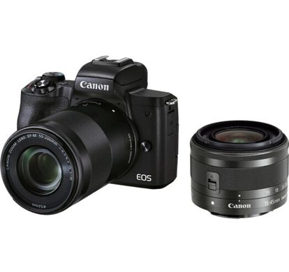 Беззеркальный фотоаппарат Canon EOS M50 Mark II kit (15-45mm + 55-200mm) IS STM Black (4728C041)