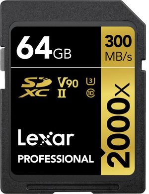 Карта пам'яті Lexar 64 GB SDXC UHS-II U3 Professional 2000x LSD2000064G-BNNNG