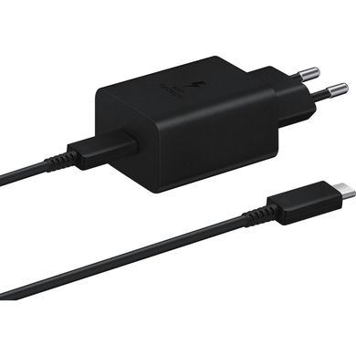 Сетевое зарядное устройство Samsung 45W Compact Power Adapter with Type-C to Type-C Cable Black (EP-T4510XBEG)