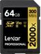 Карта пам'яті Lexar 64 GB SDXC UHS-II U3 Professional 2000x LSD2000064G-BNNNG - 1