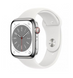 Смарт-годинник Apple Watch Series 8 GPS + Cellular 45mm Silver S. Steel Case w. White S. Band (MNKE3) - 2