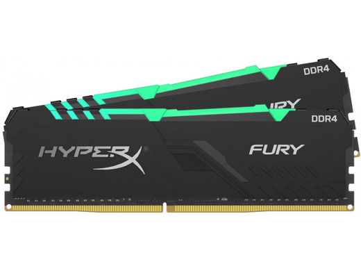 Оперативная память HyperX 32 GB (2x16GB) DDR4 2666 MHz Fury RGB Black (HX426C16FB3AK2/32)