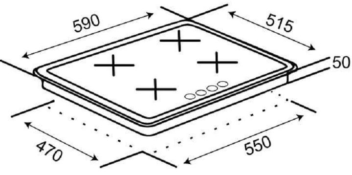 Варильна поверхня газова Ventolux HG640-MA3 S (X)