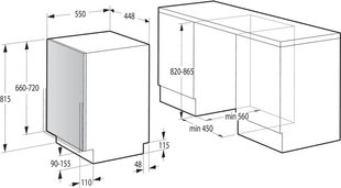 Вбудована посудомийна машина Gorenje GV520E10