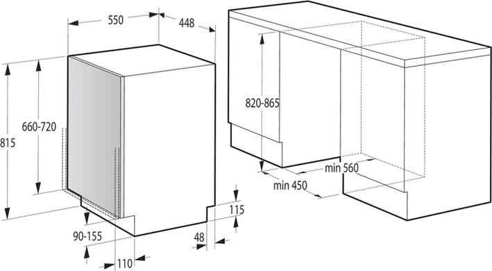 Встраиваемая посудомоечная машина Gorenje GV520E10