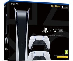 Стаціонарна ігрова приставка Sony PlayStation 5 White 825Gb Digital Edition + DualSense (White)