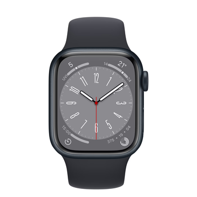 Смарт-часы Apple Watch Series 8 GPS 41mm Midnight Aluminum Case w. Midnight Sport Band (MNP53, MNU73)