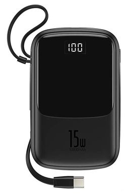 Зовнішній акумулятор (павербанк) Baseus Qpow 10000 mAh Black (PPQD-A01)