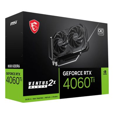 Видеокарта MSI GeForce RTX 4060 Ti VENTUS 2X BLACK 8G OC