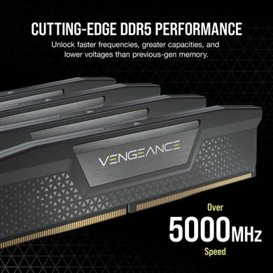 Пам'ять для настільних комп'ютерів Corsair 64 GB (2x32GB) DDR5 5200 MHz Vengeance (CMK64GX5M2B5200C40)