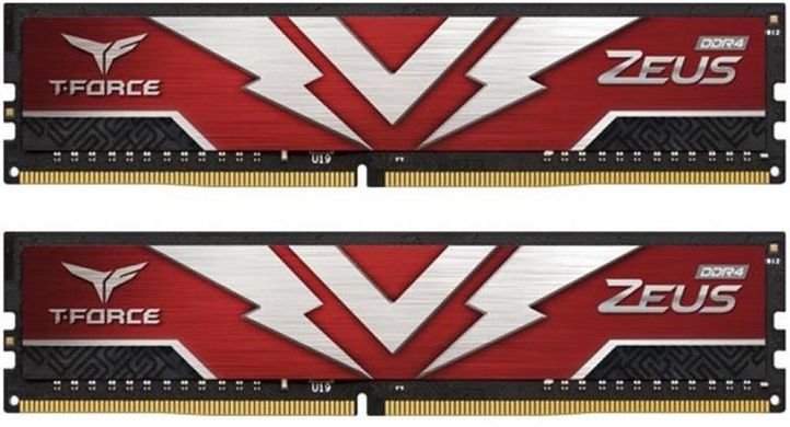 Пам'ять для настільних комп'ютерів TEAM 16 GB (2x8GB) DDR4 3000 MHz T-Force Zeus Red (TTZD416G3000HC16CDC01)