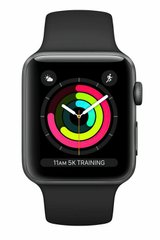 Смарт-годинник Apple Watch Series 3 GPS 38mm Space Gray with Black Sport Band (MTF02)