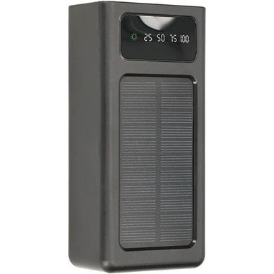 Внешний аккумулятор (повербанк) Extralink EPB-093 30000mAh Preto Solar USB-C Black