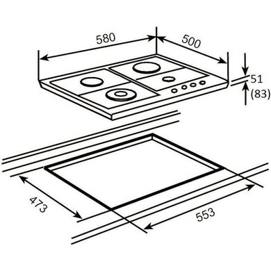 Варочная поверхность газовая Teka EH 60 4G AI AL TR CI INOX (40225052)