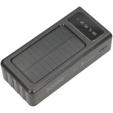 Внешний аккумулятор (повербанк) Extralink EPB-093 30000mAh Preto Solar USB-C Black