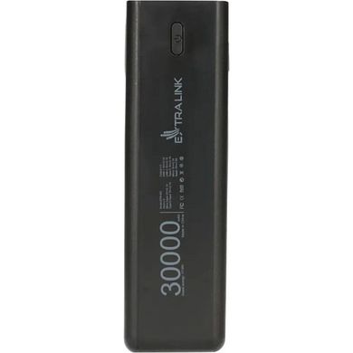 Зовнішній акумулятор (павербанк) Extralink EPB-093 30000mAh Preto Solar USB-C Black