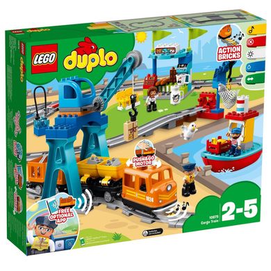 Блоковый конструктор LEGO DUPLO Town Грузовой поезд (10875)